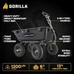Heavy Duty Utility Dump Wagon with Pneumatic Tires