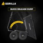 Heavy Duty Utility Dump Wagon with Pneumatic Tires