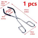 Antrader Lab Beaker Tongs,10-inch Length,Chrome-Plated Steel,Opens Up to 180mm,Black