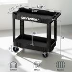 Heavy Duty 2 Shelf Rolling Utility Cart