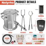 Nelyrho 6KG Propane Melting Furnace Kit with Tongs