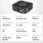 WEST TUNE Magnetic Stirrer with LED Light, 3000rpm