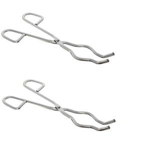 Set of 2 (Two) 8 Inches Crucible Tongs Stainless Steel Professional Grade Crucible SS Casting Tool Lab Tongs