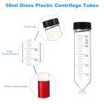 50ml Centrifuge Tubes - Glass Vials, 6 Pack