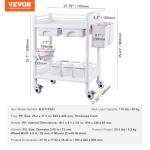 VEVOR Mobile Trolley Cart with Drawers and Bins