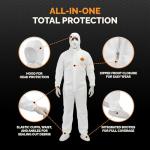 Tiger Tough Heavy Duty White Coveralls, 3X-Large - 25-Pack