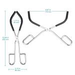 stonylab Beaker Tongs, Laboratory Beaker Clamp Beaker Tongs with Plastic Coated Jaws, 10 inches Length