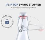 Bormioli Rocco 17 oz Glass Pocket Flask Set