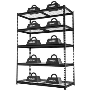 5-Tier Heavy Duty Metal Shelving Unit 48"W x 72"H