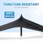 Borje Black Nitrile Disposable Gloves, 4 Mil Medical Exam Gloves, Latex & Powder-Free, Food Safe, Textured Fingertips, Cleaning, Medium, 100 Count