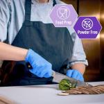 MED PRIDE NitriPride Nitrile-Vinyl Blend Exam Gloves, Medium 100 - Powder Free, Latex Free & Rubber Free - Single Use Non-Sterile Protective Gloves for Medical Use, Cooking, Cleaning & More