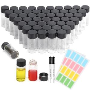 49 Pack of 5ml Clear Glass Vials with Caps