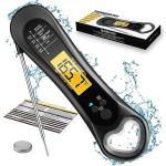 Digital Instant Read Meat Thermometer - Waterproof Kitchen & BBQ