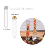 10 Pack 45ml Clear Plastic Test Tubes with Caps
