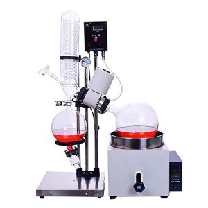 BAOSHISHAN Rotary Evaporator Lab Rotovap with Manual Lift Digital Controller 0-120rpm 0-180℃ 110V (5L)