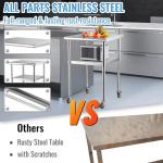 VEVOR Heavy Duty Stainless Steel Prep Table 24x24