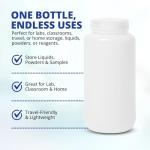 High Density Polyethylene Wide Mouth Reagent Bottles - 12 Pack