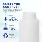 High Density Polyethylene Wide Mouth Reagent Bottles - 12 Pack