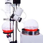 BAOSHISHAN Rotary Evaporator Lab Rotovap with Manual Lift Digital Controller 0-120rpm 0-180℃ 110V (5L)