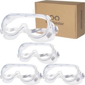 4 Pack Protective Safety Goggles for Labs