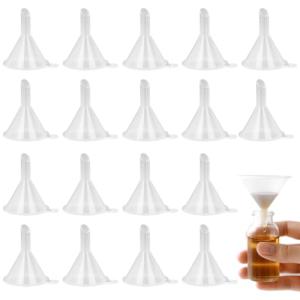 JOHOUSE 50PCS Mini Clear Plastic Funnels Set