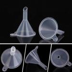 JOHOUSE 50PCS Mini Clear Plastic Funnels Set