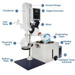 HNZXIB Rotary Evaporator 2L RE-201D Lab Vacuum Evaporator Vacuum Decompression Extraction Heating Bath Evaporation Apparatus Rotary Evaporator Kit(110V)