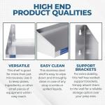 KitchQuip Stainless Steel Wall Shelf with Guards