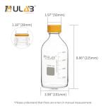 ULAB 1000ml Round Borosilicate Media Storage Bottles