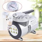 10V Oilless Diaphragm Vacuum Pump 1 / 6HP 20-23L/min 1450/1700r.p.m Oil Free Vacuum Suction Pump Quiet High Vacuum Piston Compressor with US Plug for Food Packaging Handicrafts