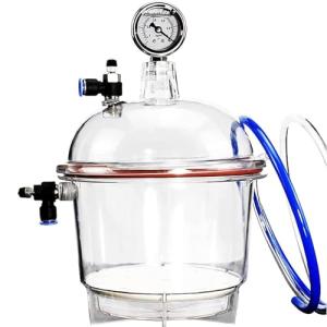 MiBoce 150mm Double Valve Vacuum Desiccator Jar