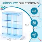 Blue Tube Rack with 9 Compartments and Trays