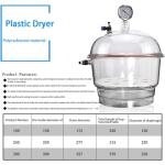 MiBoce 150mm Double Valve Vacuum Desiccator Jar