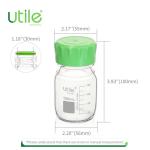 3.3 Borosilicate Glass Media Bottles with Caps