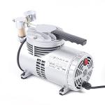 10V Oilless Diaphragm Vacuum Pump 1 / 6HP 20-23L/min 1450/1700r.p.m Oil Free Vacuum Suction Pump Quiet High Vacuum Piston Compressor with US Plug for Food Packaging Handicrafts
