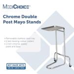 MediChoice Adjustable Mayo Instrument Stand Cart