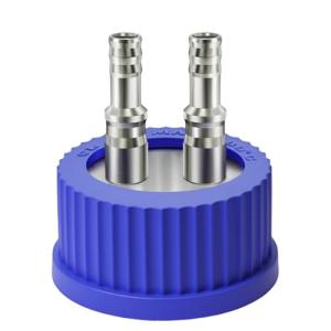 Stainless Steel GL45 Safety Feeding Cap with Ports