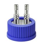 Stainless Steel GL45 Safety Feeding Cap with Ports