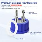 Stainless Steel GL45 Safety Feeding Cap with Ports