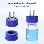 Stainless Steel GL45 Safety Feeding Cap with Ports