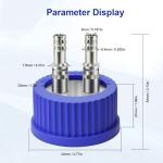 Stainless Steel GL45 Safety Feeding Cap with Ports