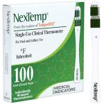 NexTemp High-Accuracy Single-Use Thermometers - 100 Pack