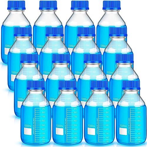 16-Piece Borosilicate Media Storage Bottle Set