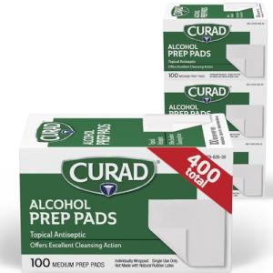CURAD Thick Alcohol Prep Pads - 4 Box Set