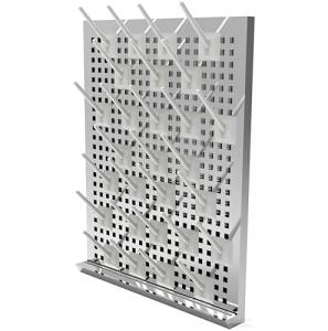 Stainless Steel Wall-Mount Lab Glassware Drying Rack