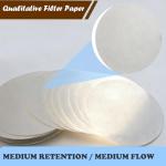 90 mm Medium Speed Cellulose Filter Paper - 100 Pcs