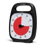 TIME TIMER PLUS 60 Minute Desk Visual Timer - Countdown Timer with Portable Handle for Classroom, Office, Homeschooling, Study Tool with Silent Operation (Charcoal)