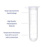 5ml Microcentrifuge Tubes - 300 Pack, Clear Vials