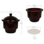 Amber Glass Desiccator Jar for Lab Use 9.45 Inch