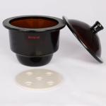 Amber Glass Desiccator Jar for Lab Use 9.45 Inch